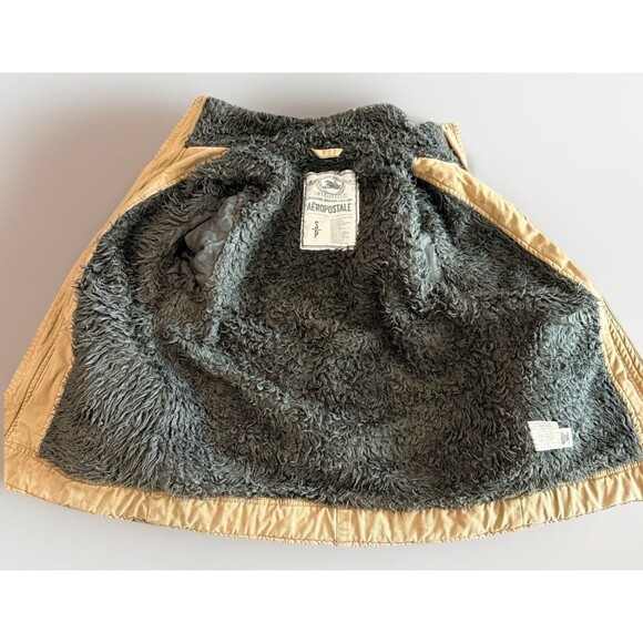 Vtg Y2K Abercrombie Fitch Adirondack Jacket Size S Brown Faux Fur Lined - Picture 10 of 14